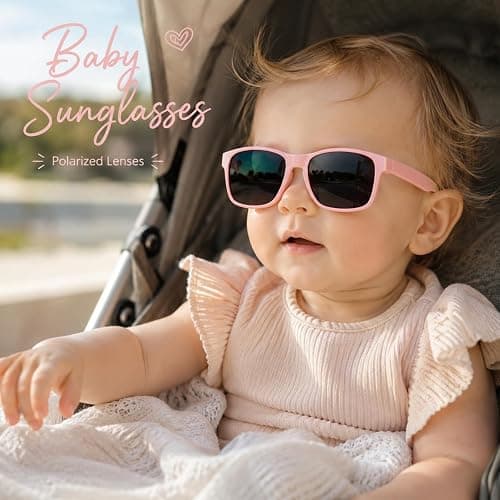SEKKAF Baby Sunglasses for 0-24 Months,Polarized UV Protection Infant Newborn Sun Glasses for Boys Girls Lightweight Flexible thumbnail 2