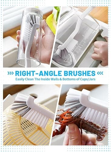 20Pcs Crevice Cleaning Brush Set, Hard Bristle Scrub Brushes for Gaps | Deep Cleaning Window Groove, Cleaning Brush for Sliding Door, Sill, Tile Lines, Shutter, Corner, Sink, Teapot, Bottle thumbnail 6