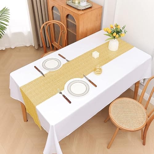 Sugargirl 10 Packs 12 x 72 inches Sequin Table Runner, Glitter Gold Table Runner for Birthday Party Supplies Wedding Holiday Celebration Event Decorations thumbnail 2