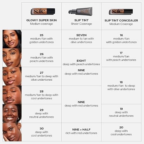 Saie Slip Tint Tinted Moisturizer with SPF 35 - Light Coverage, Glowy Skin Tint & Mineral Sunscreen for Face with Hydrating Hyaluronic Acid - Summer Makeup Essential - Shade Nine (1.35 oz) thumbnail 6