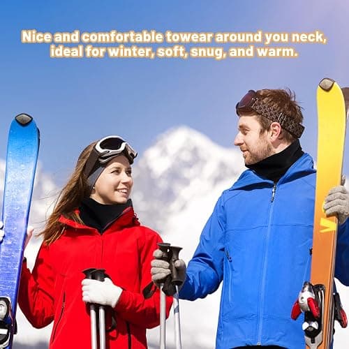 FEIKELUN Winter Neck Warmer,Snood,Windproof Snoods for Men Women,Thermal Neck Gaiter with Soft Fleece Lined Double-Layer Infinity Ski,Gifts for Men,Heated Scarf for Running,Motorcycle,Cycling thumbnail 5