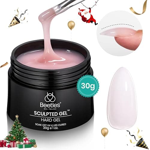 Beetles Builder Gel,1 oz Nude Pink Sculpted Gel,High Hardness for Nail Extension,Broken,Protection Durable for Salon, UV LED Lamp Cured,Nail DIY Art Manicure thumbnail 7