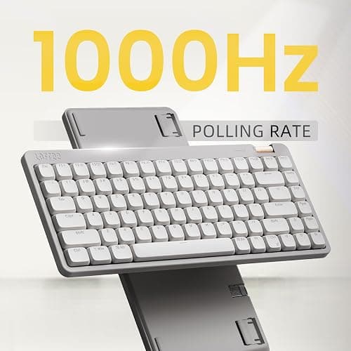 Flow Lite 100 Keys Low Profile Mechanical Keyboard, Swappable Rechargeable Wireless Keyboard with 2.4G Receiver, Bluetooth and Wired Connection for Windows, Mac/ Specter Linear Switches (Marble) thumbnail 6