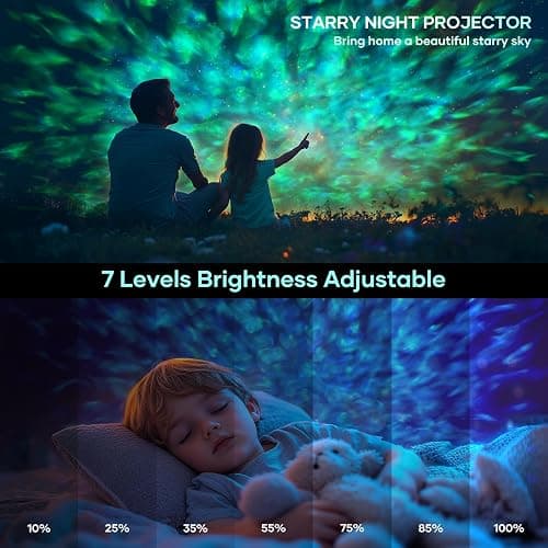 Projecteur Ciel Etoile, Projecteur Galaxie Avec Télécommande, Veilleuse Enfant Rechargeable, Projecteur Led Pour Décoration des Chambres, Enfants, Adultes thumbnail 4