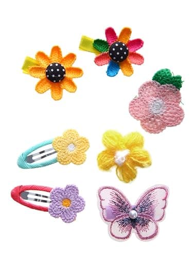 56PCS Toddler Hair Accessories Set: Colorful Rainbow Barrettes, Pins, Candy Fruits, Butterflies for Kids' Stylish Hairstyles - 56 PCS thumbnail 2