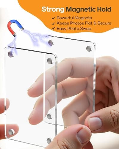 2Pcs Car Picture Holder for Sun Visor – Magnetic 2.36"x3.5" Car Visor Photo Clip, Horizontal & Vertical Photo Display, Wallet-Size Clear Acrylic Car Picture Frame Perfect for Polaroid Go and Instax Mini thumbnail 4