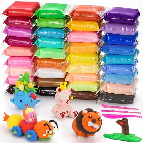 CiaraQ Modeling Clay Kit - 36 Colors Air Dry Ultra Light Clay, Safe & Non-Toxic, Great Gift for Kids. - Image 1