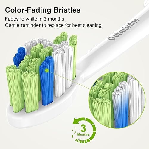 GottaShine Replacement Toothbrush Heads for Philips Sonicare – Plaque Control, Compatible with Click-on Electric Toothbrush Handles, 12 Pack White thumbnail 5