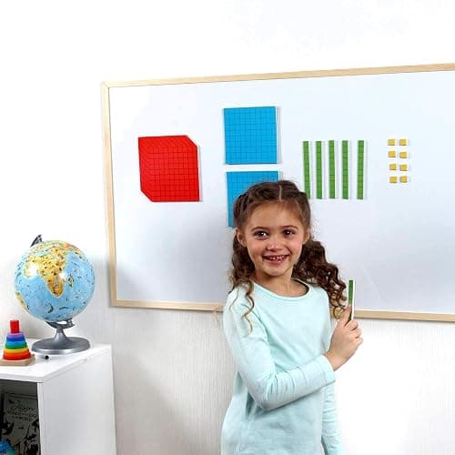 Simply magic 131 PCS Jumbo Magnetic Base Ten Blocks for Math, Math Cubes | Base 10 Math Manipulatives 1st 2nd 3rd Grade, Number Blocks Kindergarten, Place Value Blocks K-3, Counting Blocks for Kids thumbnail 2