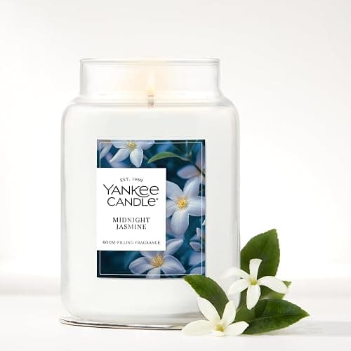 Yankee Candle Midnight Jasmine, Scented Candle, 22oz Large Jar with up to 150 Hour Burn Time, Giftable thumbnail 5