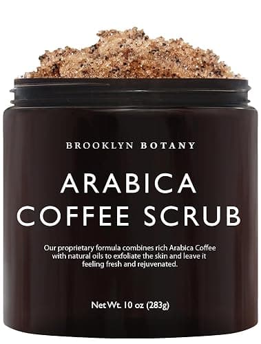 Brooklyn Botany Arabica Coffee Body Scrub - Moisturizing and Exfoliating for Body, Face, Hand, Foot - Fights Stretch Marks, Fine Lines, Wrinkles - Great Gifts for Women & Men - 10 oz - Image 1