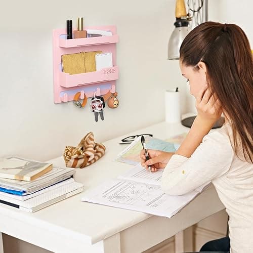 Floating Shelves for Bedside Shelf Accessories Organizer, Wall Mount Self Stick On, Cute Room Decor Aesthetic, Girls Room Decor, Cool Stuff For Bedroom Storage And Organization, Bedside Wall Organizer thumbnail 5