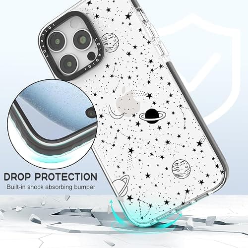 LOLAGIGI Case for iPhone 15 Plus, Cute Cosmic Asteroid Moon Print Kawaii Design Girly Aesthetic Cartoon Pattern for Women Girls Teens Soft TPU Case,6.7" thumbnail 3