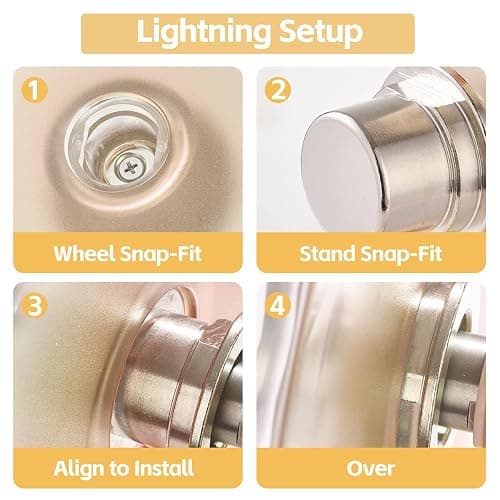 FunstersTail Super Silent Hamster Wheel 8.7 Inch, Magnetic Rat Wheel for Chinchilla, Gerbil, Guinea Pig, Cat, Mouse, Sugar Glider and Dwarf, Syrian Hamster Accessories (Cream White) thumbnail 6