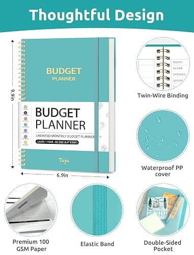 Budget Planner - Monthly Budget Book with Expense Tracker Notebook, Undated Bill Organizer & Finance Planner to Take Control of Your Money, 2025-2026 Account Book to Manage Your Finances-Blue - C.Blue thumbnail 7