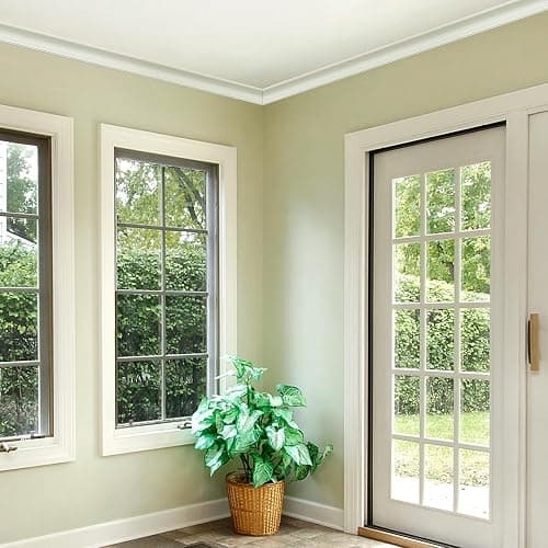 Art3d 10-Pack 47Ft White Ceiling Crown Molding Trim, High Impact Polystyrene Decorative Ceiling Moulding, Installed with Glue thumbnail 2