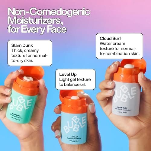 Bubble Skincare Level Up Gel Face Moisturizer for Oily Skin -Travel Size Lightweight Gel Moisturizer, Balancing + Hydrating Face Lotion with Niacinamide + Zinc to Improve Texture + Reduce Shine (50ml) thumbnail 8