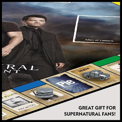 Winning Moves Supernatural Monopoly Board Game, Join The Winchester Brothers Sam and Dean, Advance to Vampire and Werewolf and Trade Your Way to Success, for Ages 16 and up thumbnail 8