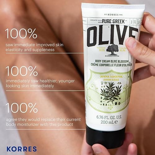 KORRES Olive Body Lotion for Dry Skin Moisturizer Cream with Vitamin E, Aloe and Pure Greek Olive Oil for Body Care, Hydrating & Nourishing for Smooth, Supple Skin, thumbnail 6