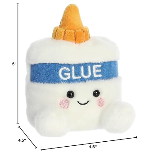 Aurora® Adorable Palm Pals™ Gooey Glue™ Stuffed Animal - Fun Collectible Plush for Kids and Adult Collectors - Perfect for Decorating Rooms and Birthday Gifts - White 5 Inches thumbnail 2