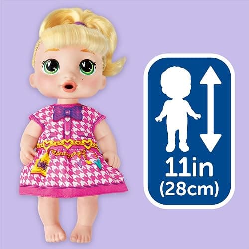 Baby Alive Bubbly Tea Party LaLa GooGoo Doll with Teapot Accessories, Blonde Hair, 11 Inches, Kids Toys, Ages 3+ thumbnail 7