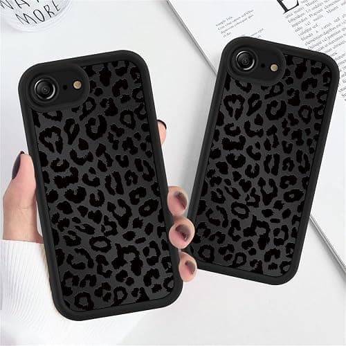 lioscre Cute Cheetah Print Phone Case for iPhone 16e / 17e 6.1", Black | Aesthetic Luxury Leopard Pattern Design Cover Shockproof Soft Slim TPU Full Camera Lens Protective Funda for Women Girls Men thumbnail 8