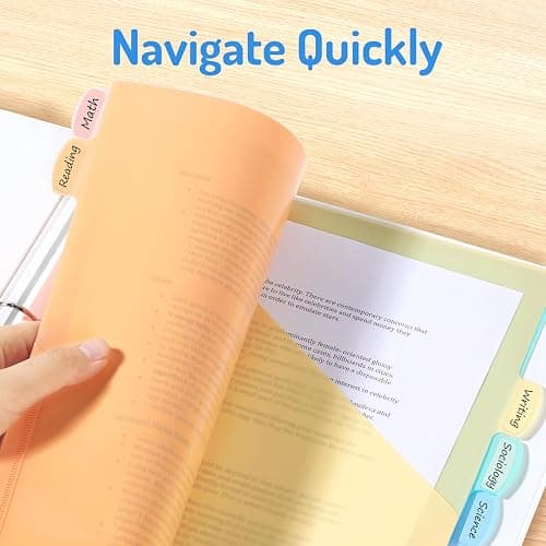 Forvencer 8 Count Dividers for 3 Ring Binder, 8 tabs Binder Dividers with Pocket for US Letter Size, Binder Dividers with Tabs for School Office and Home Organization, Multicolor, 1 Set thumbnail 5