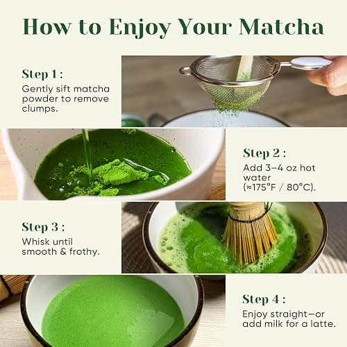 Venture Pal 100% Pure Premium Ceremonial Grade Matcha Powder, First Harvest Green Tea Powder - First Harvest, Vegan, Gluten-Free, No Additives, (30g/1.06oz） thumbnail 9