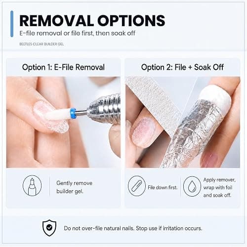 Beetles Builder Gel for Nails, 2 Pcs 8 in 1 Clear Building Gel | for Instant Apex Strengthening & Extension, Beginner Friendly DIY Salon at Home, Gifts for Women, UV & LED Lamp Cured Needed thumbnail 7