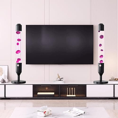 Kyzfy 24.4-Inch Relaxing Liquid Motion Lamps,Magma Lamps, Home Decor Living Room Office Bedroom Lamp (Purple Wax White Water/Black) thumbnail 4