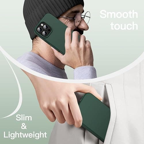 JETech Liquid Silicone Case for iPhone 16 Pro 6.3-Inch, Silky Soft Touch Full-Body Protective Phone Case, Anti-Scratch Shockproof Cover with Microfiber Lining (Midnight Green) thumbnail 6