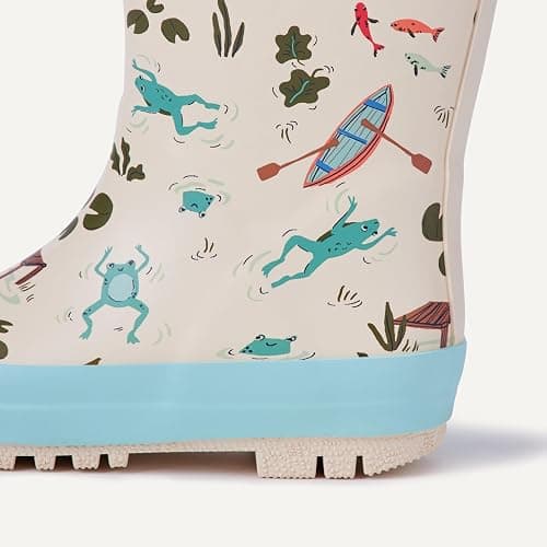 Amazon Essentials x Sofia Grainge Unisex Toddlers' Waterproof Rubber Rain Boots thumbnail 6