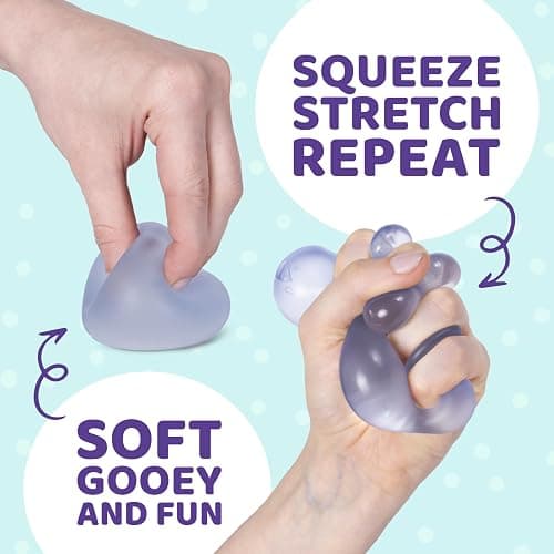 Squishy Stress Balls 3-Pack, Ultra-Soft Memory Gel Fidget Toys for Adults & Teens, High Density Sensory Balls for Anxiety & Stress Relief, Blue thumbnail 6