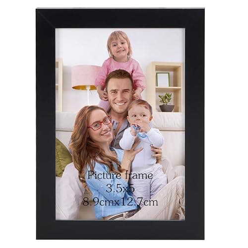 Giftgarden 3.5x5 Picture Frame Black Thin Photo Frame 3 by 5 for Wall and Tabletop Display, Single - Image 1