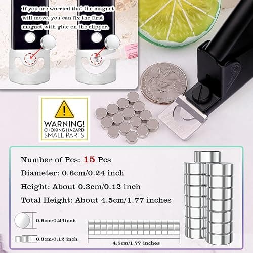 Black Premium Nail Clippers with Magnets Sizers for Acrylic Nails, Artificial Fake Nail False Nail Tip Cutter Trimmer Manicure Pedicure Sharp Blade Clip Tool For Salon Home Art Beauty thumbnail 2