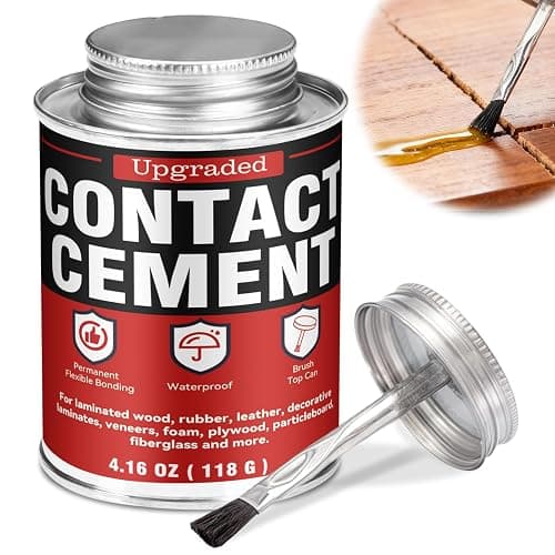 Contact Cement Adhesive 4.16 Oz, High Performance Neoprene Contact Adhesive with Brush, Flexible & Strong Bonding for Woodworking, Leather, Furniture Repairs and DIY Crafts (LDXJ-W01) - Image 1