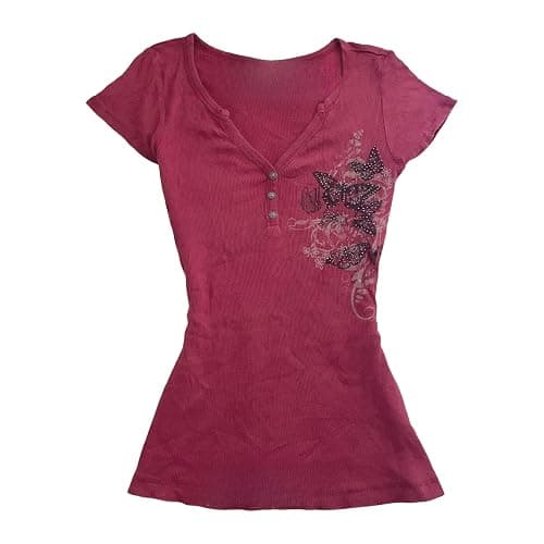 Vintage Graphic Tees 2000s Tops Teen Girls Y2k Grunge Shirts Alt Emo Clothes Women Whimsy Twee Short Sleeve Top - Image 1