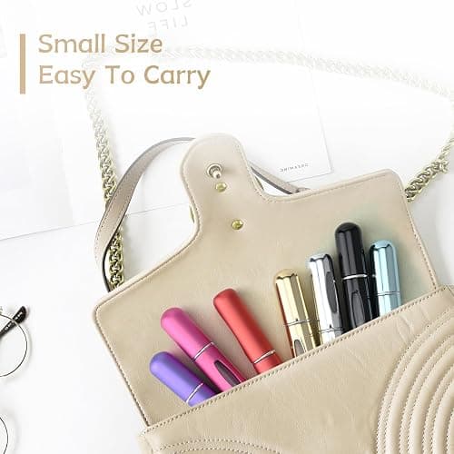 OBSCYON 4 Pcs 5ml Portable Mini Refillable Perfume Atomizer Spray Bottle Scent Pump Case for Travel thumbnail 6