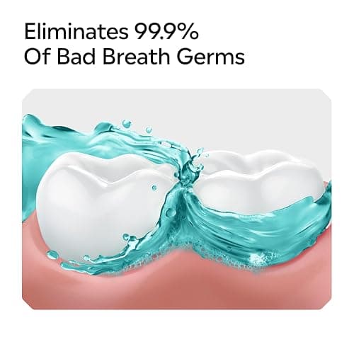 Listerine Cool Mint Intense Antiseptic Mouthwash, Daily Oral Rinse Kills 99.9% of Germs that Cause Bad Breath, Plaque and Gingivitis. For a Fresh, Clean Mouth, Intense Mint Flavor, 1.5 L thumbnail 6