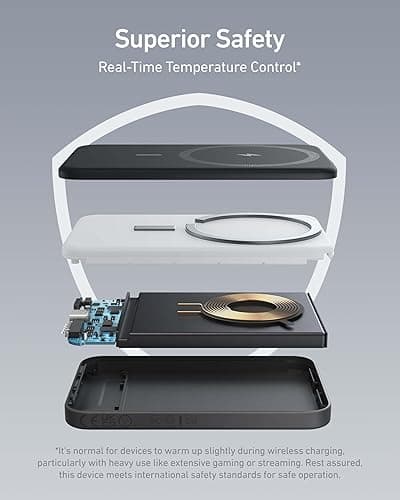 Anker 621 Magnetic Portable Charger (MagGo), 5,000mAh Wireless Power Bank with USB-C Cable, Magsafe-Compatible Battery Pack for iPhone 16/15/14/13/12 Series thumbnail 6