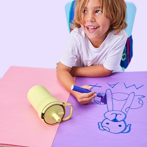 BrüMate Leap 12oz 100% Leakproof Kids Tumbler with Handle and Silicone Soft Straw | Drop Resistant Silicone Sleeve | For Kids 4+ | Insulated Stainless Steel | Cup Holder Friendly | 12oz (Aurora) thumbnail 5
