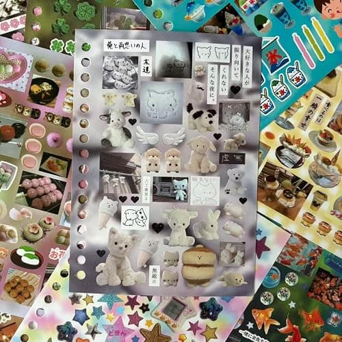750PCS Japanese Stickers for Journaling Supplies,30 Sheets Vintage Kawaii Desserts Japanese Sticker Book for Scrapbooking,Junk Journal Supplies, DIY Crafts (Landscape) thumbnail 6
