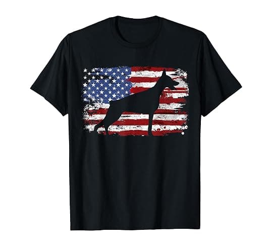 Vintage Doberman Flag T-Shirt - Image 1
