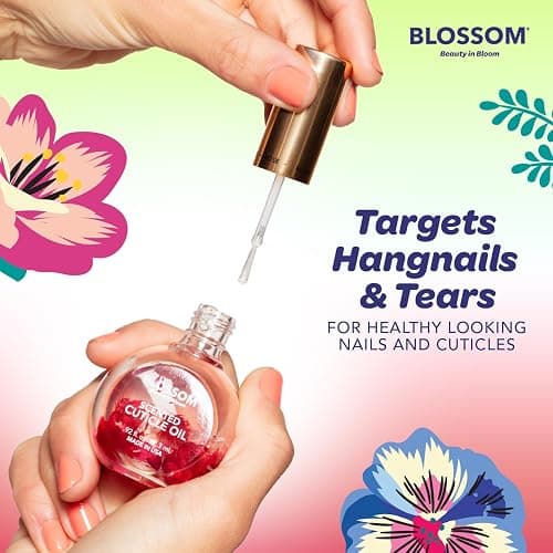 Blossom Cuticle Oil for Nails, Hydrating, Moisturizing, Scented Nail Oil Cuticle Care, Infused with Real Flowers, Made in USA, 0.5 fl. oz, Cherry thumbnail 4