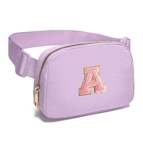 Gitus Initial Belt Bag Fanny Pack Crossbody Bag for Girls Birthday Gifts Age 8-10 Teen Girl Gifts Trend Stuff Personalized Letter Gifts for Daughter Sister (Lavender-A) thumbnail 7