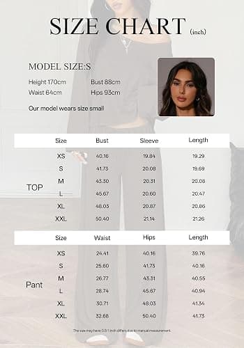 TDCoool Two Piece Matching Lounge Sets For Women Vacation Airport Fall Outfits Off Shoulder Sweatshirt Wide Leg Sweatpant Set thumbnail 7