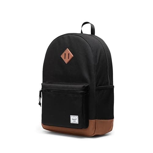 Herschel Supply Co. Youth Heritage Backpack, Black/Saddle Brown, 26 L thumbnail 6