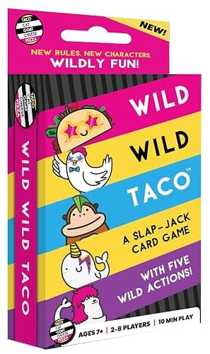 Wild, Wild Taco – by Taco Cat Goat Cheese Pizza - Hilarious, Fast-Paced Slap-Jack Card Game for Kids, Teens, and Adults. Family Friendly Party Game. Great Gift for Kids Ages 7+, 2-8 Players, 10 min - Image 1