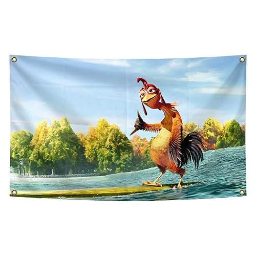 Chicken Flag 3x5 Ft with 4 Brass Grommets for College Dorm Living Room Bedroom Home Office Wall Decor or Outdoor Courtyard Deco (Chicken Flag) - Image 1