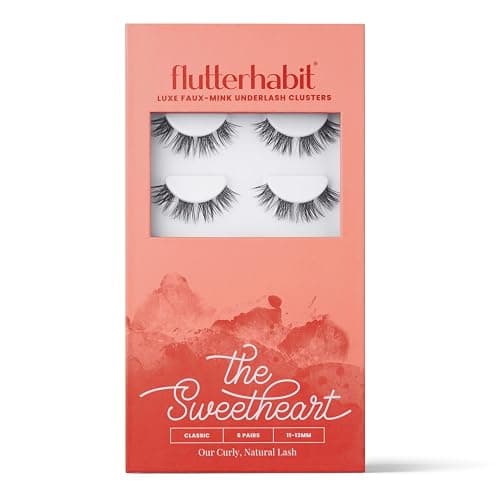 Sweetheart Doll-Eyed Lash Clusters for Women, Salon Quality At Home Eyelashes Extension Kit, 6 Lash Sets, No Lash Glue Included - Image 1